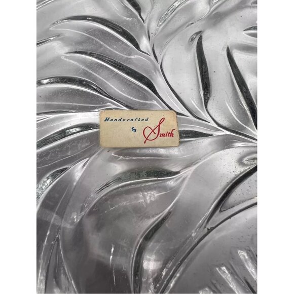 Vintage Clear Glass Cut Crystal Serving Bowl - Picture 3 of 10